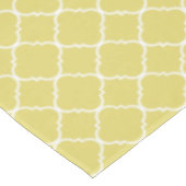 Sunny Yellow and White Quatrefoil Tafelkleed (Gekanteld)