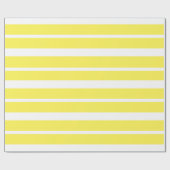 Sunny Yellow and White Striped Cadeaupapier (Vlak)
