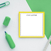 Sunny Yellow Border Voeg naam aan persoonlijke voo Post-it® Notes