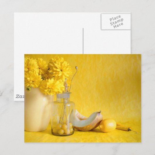 Sunny Yellow Briefkaart (Voorkant / Achterkant)