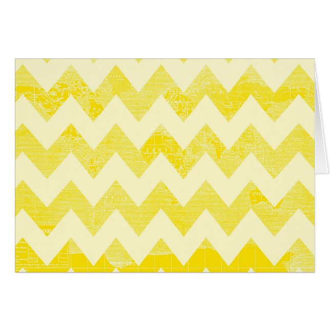 Sunny Yellow Chevron World (Voorkant Horizontaal)