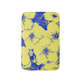 Sunny Yellow Cobalt Blue Floral Badmat (Voorkant Verticaal)