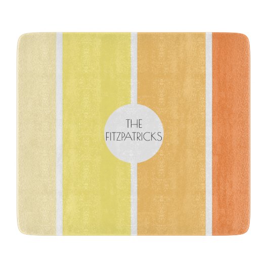 Sunny Yellow Color Blocks Moderne Hip Charcuterie Snijplank (Voorkant)