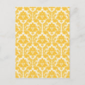 Sunny Yellow Damask Briefkaart (Voorkant)