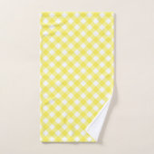 Sunny Yellow Gingham Bad Handdoek (Handdoek)