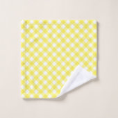Sunny Yellow Gingham Bad Handdoek (Wasdoekje)
