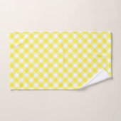 Sunny Yellow Gingham Bad Handdoek (Handdoek)