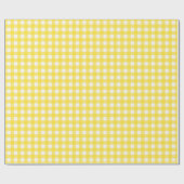 Sunny Yellow Gingham Checkered Pattern Cadeaupapier (Vlak)