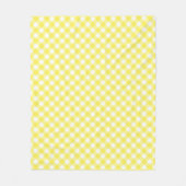 Sunny Yellow Gingham Fleece Deken (Voorkant)