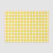 Sunny Yellow Gingham Gingham Gecontroleerd Patroon Tissuepapier (Voorkant)