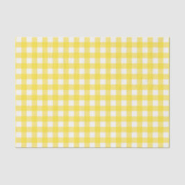 Sunny Yellow Gingham Gingham Gecontroleerd Patroon Tissuepapier