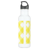 Sunny Yellow Gingham Monogram Waterfles (Achterkant)