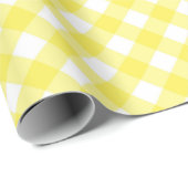 Sunny Yellow Gingham Pattern Cadeaupapier (Rol Hoek)