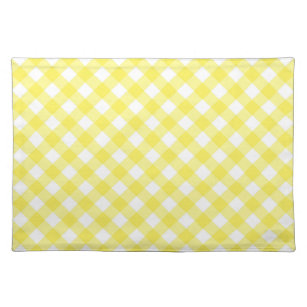 Sunny Yellow Gingham Placemat
