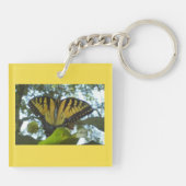 Sunny Yellow Monarch Sleutelhanger (Achterkant)