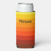 Sunny Yellow Ombre add Jouw naam Tall Seltzer Blikjeskoeler (Seltzer Voorkant)