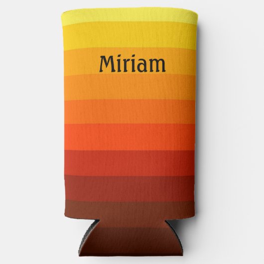 Sunny Yellow Ombre add Jouw naam Tall Seltzer Blikjeskoeler (Voorkant)