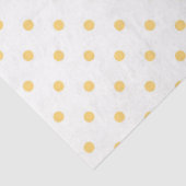 Sunny Yellow Oranje Whitewash Linen Polkadots Wrap Tissuepapier (Detail)