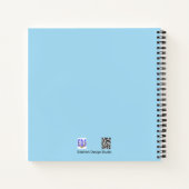 Sunny Yellow & Pink Tulpen met Blue Sky Notitieboe Notitieboek (Achterkant)