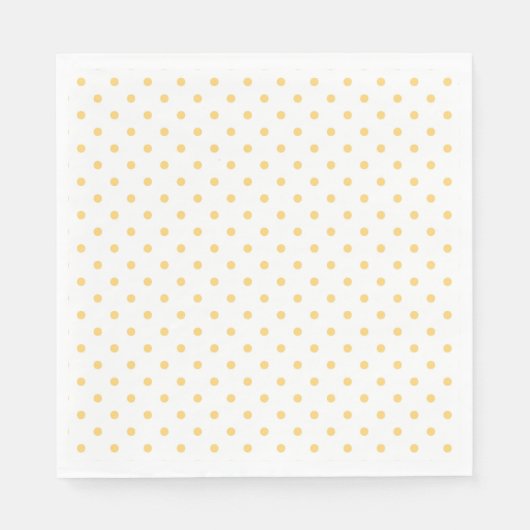 Sunny Yellow Polka Dot White Party Servet (Voorkant)