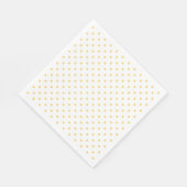 Sunny Yellow Polka Dot White Party Servet (Hoek)