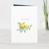 Sunny Yellow Roses Floral Elegant Wedding (Achterkant)