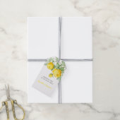 Sunny Yellow Roses Floral Elegant Wedding Cadeaulabel (Met Touw)
