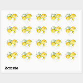 Sunny Yellow Roses Floral Elegant Wedding Hart Sticker (Vel)