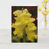 Sunny yellow snapdragon notecard kaart (Gele Bloem)