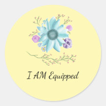 Sunny Yellow stickers Inspirerend Ik ben uitgerust