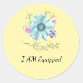 Sunny Yellow stickers Inspirerend Ik ben uitgerust