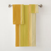 Sunny Yellow Stripes Bad Handdoek (Insitu)