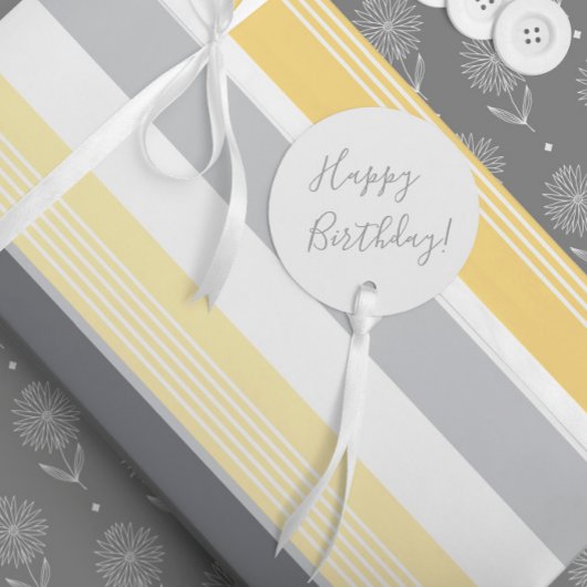 Sunny Yellow Stripes Cadeaupapier