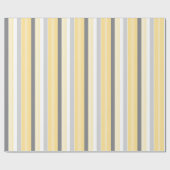 Sunny Yellow Stripes Cadeaupapier (Vlak)