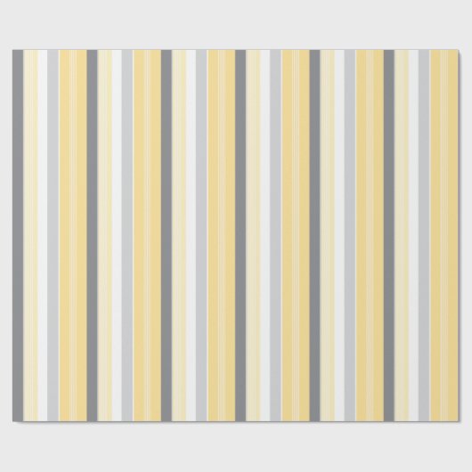 Sunny Yellow Stripes Cadeaupapier (Vlak)