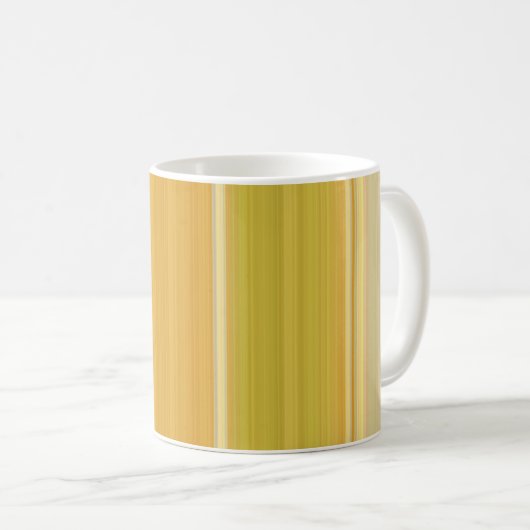 Sunny Yellow Stripes Koffiemok (Voorkant rechts)