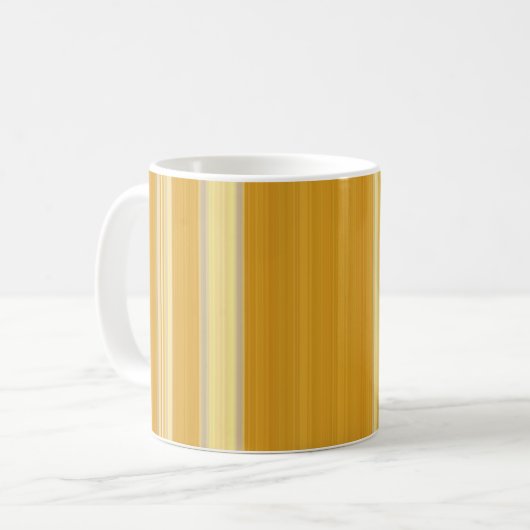 Sunny Yellow Stripes Koffiemok (Voorkant links)
