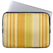 Sunny Yellow Stripes Laptop Sleeve (Voorkant)