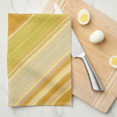 Sunny Yellow Stripes Theedoek (Quarter Fold)