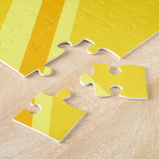 Sunny Yellow Union Jack British Flag Decor Legpuzzel (Zijkant)