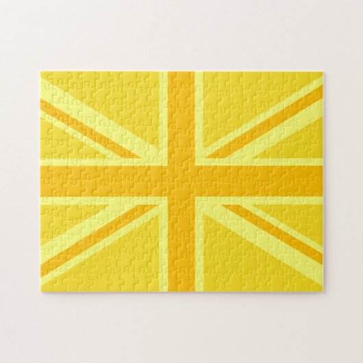 Sunny Yellow Union Jack British Flag Decor Legpuzzel (Horizontaal)