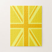 Sunny Yellow Union Jack British Flag Decor Legpuzzel (Verticaal)