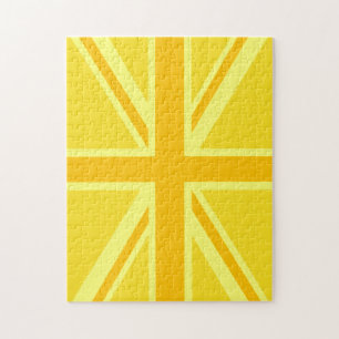 Sunny Yellow Union Jack British Flag Decor Legpuzzel