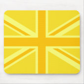 Sunny Yellow Union Jack British Flag Decor Muismat (Voorkant)