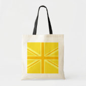 Sunny Yellow Union Jack British Flag Decor Tote Bag (Voorkant)