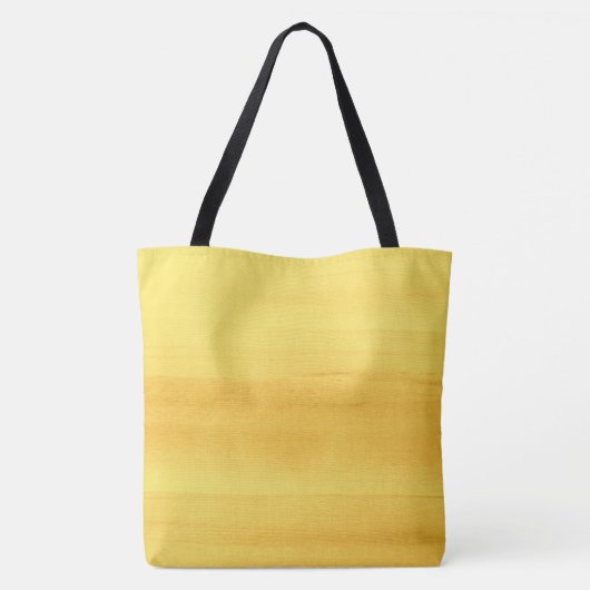 Sunny Yellow Waterverf Brusstrekes Tote Bag (Achterkant)