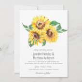 Sunny Yellow Waterverf Sunflower Weddenschap | Kaart (Voorkant)