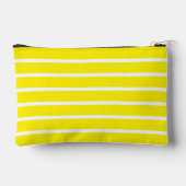 Sunny Yellow & White Stripe Travel & Make-up Bag Etui (Achterkant)