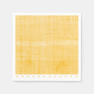 Sunny Yellow Whitewash Linen Polkadots Party Servet