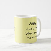 Sunny Yellow Writer's Pun Author Schrijver Gift Koffiemok (Voorkant rechts)